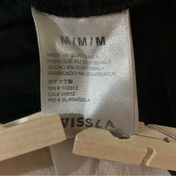 VISSLA 100% Cotton Black Short Sleeve Vintage Wash Tee | Faint Staining - Picture 5 of 9